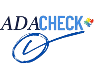 ADA Check Logo featuring a checkmark and autism symbol